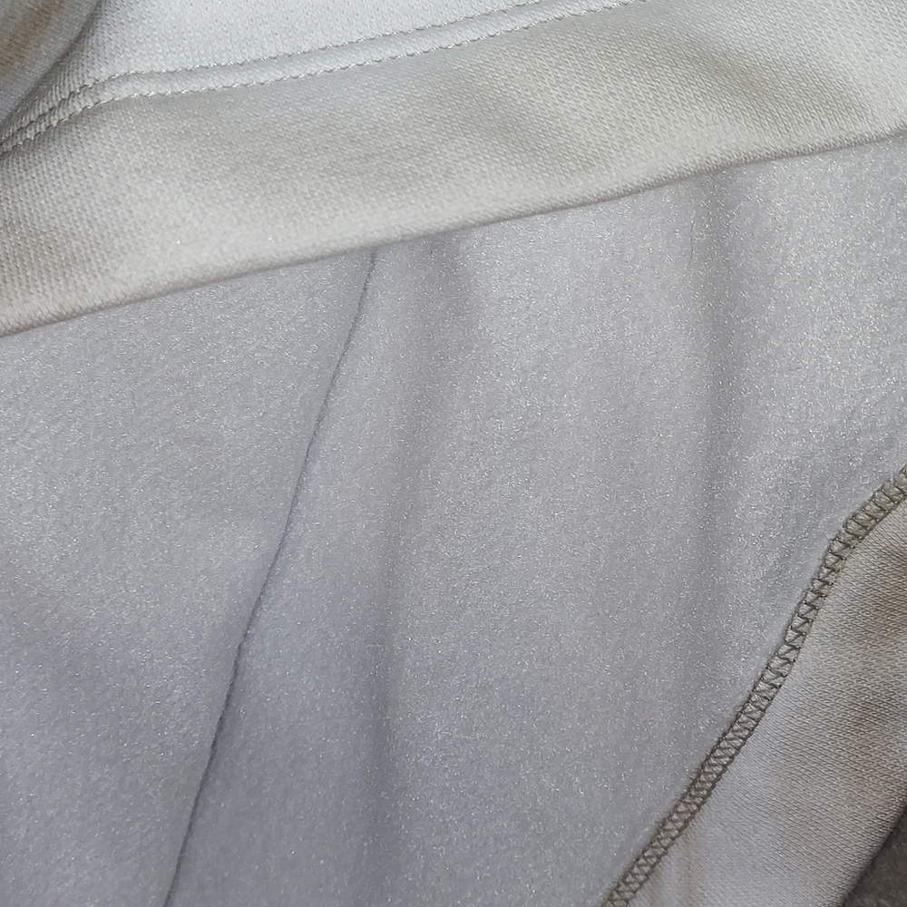 DSG X TWITCH + ALLISON Women's Long Fleece Shorts white and tan color - Picture 6 of 9